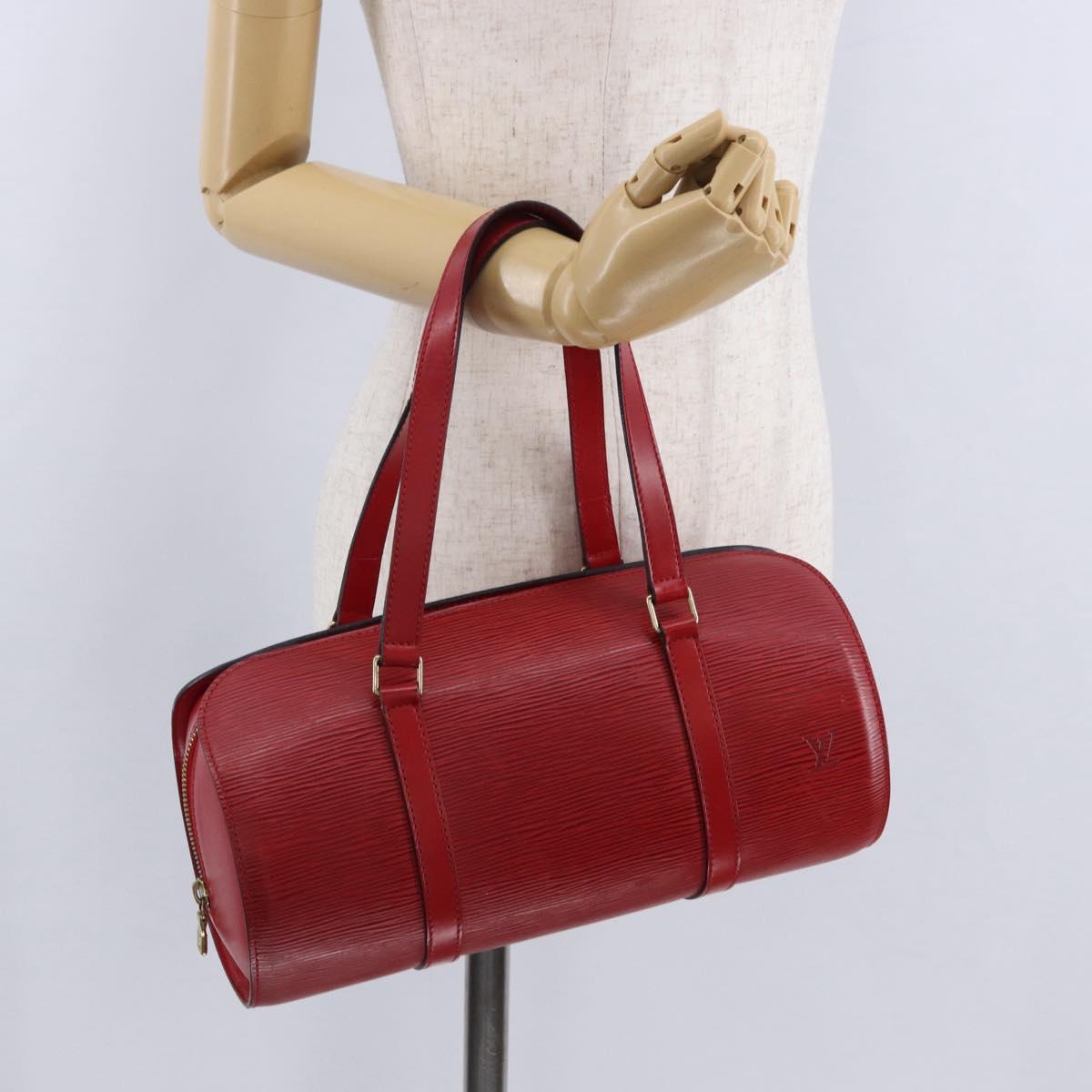 LOUIS VUITTON Epi Soufflot Hand Bag Red M52227 LV Auth 192918