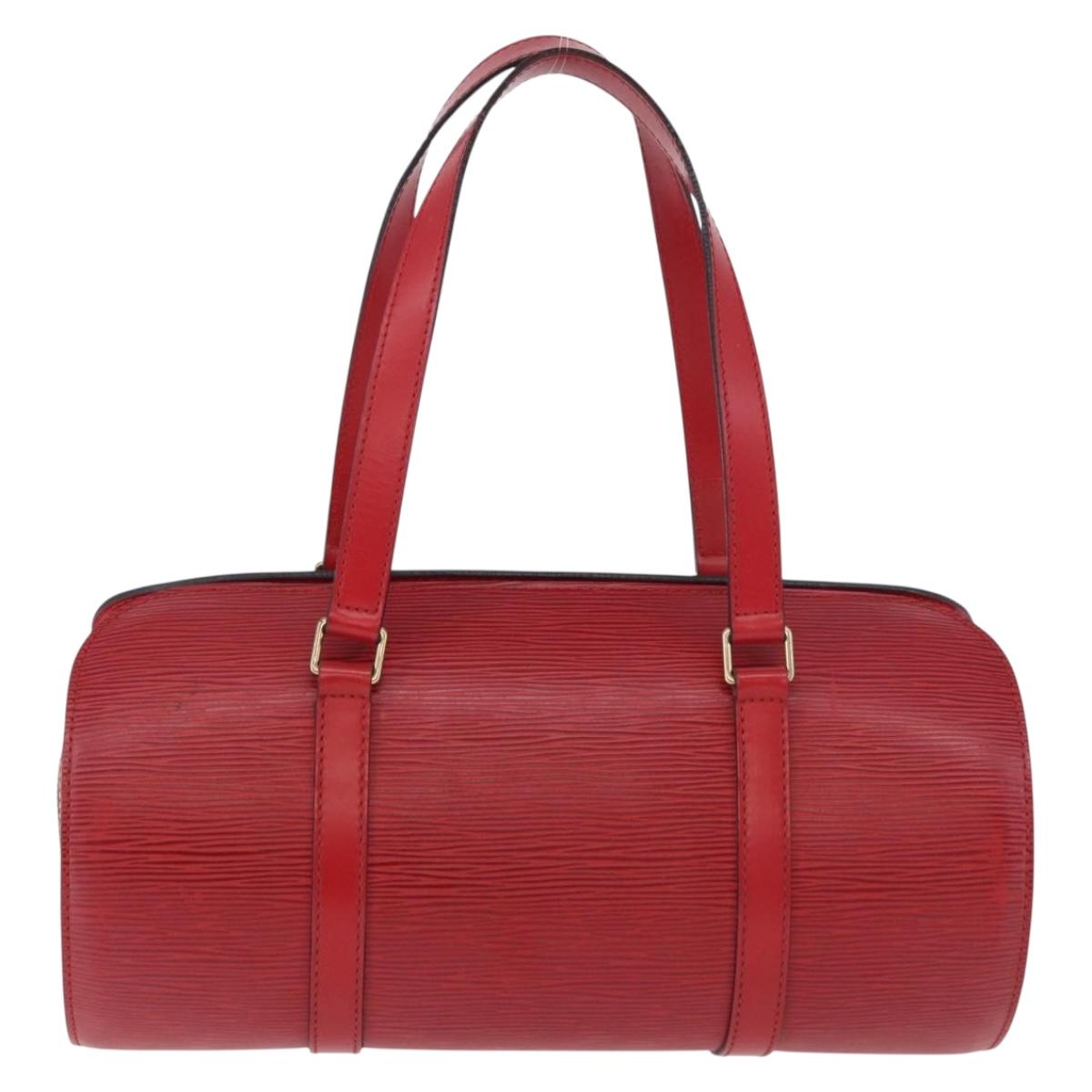 LOUIS VUITTON Epi Soufflot Hand Bag Red M52227 LV Auth 192918