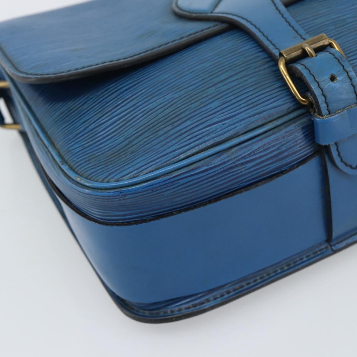LOUIS VUITTON Epi Cartouchiere MM Shoulder Bag Blue M52245 LV Auth 192922