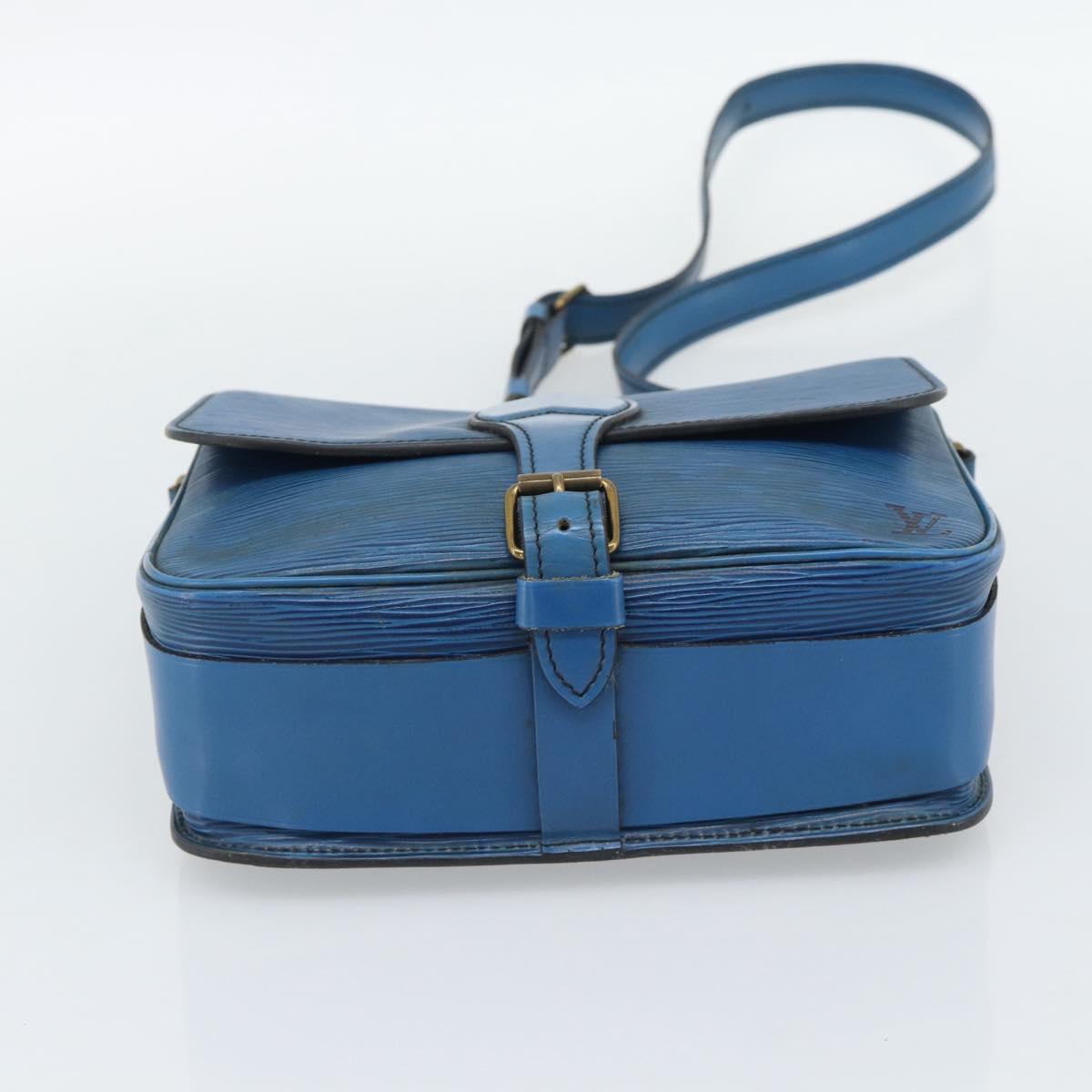 LOUIS VUITTON Epi Cartouchiere MM Shoulder Bag Blue M52245 LV Auth 192922