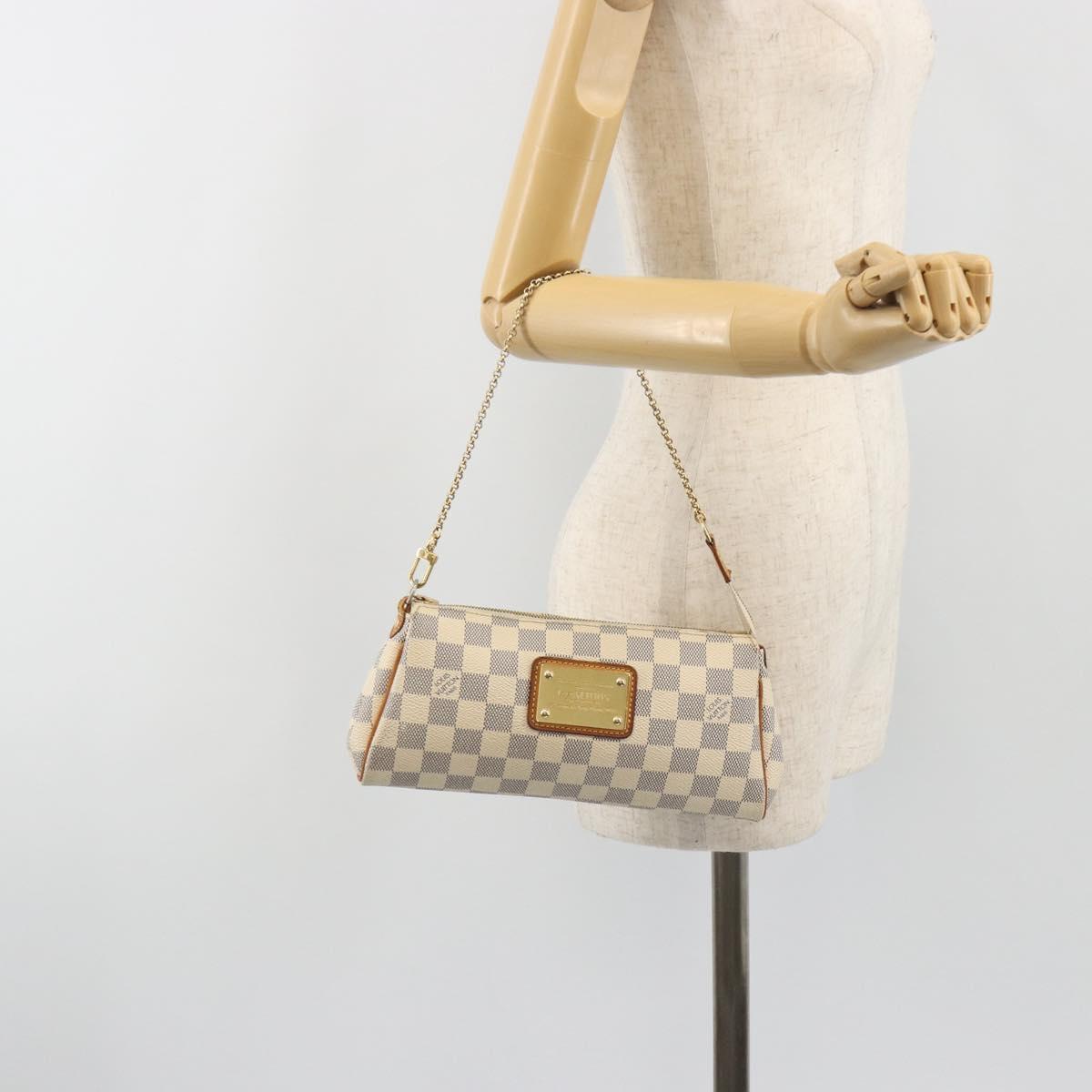 LOUIS VUITTON Damier Azur Eva Shoulder Bag 2way N55214 LV Auth 192924A