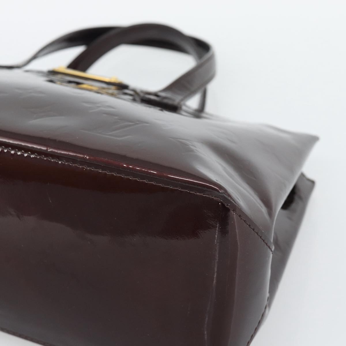 LOUIS VUITTON Monogram Vernis Wilshire PM Hand Bag Amarante M93641 Auth 192925