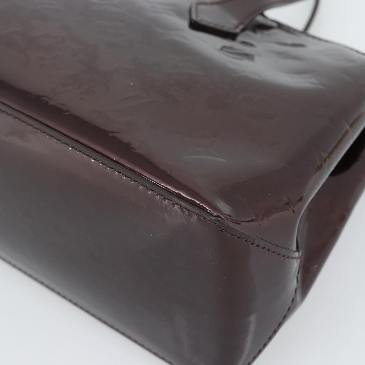 LOUIS VUITTON Monogram Vernis Wilshire PM Hand Bag Amarante M93641 Auth 192925