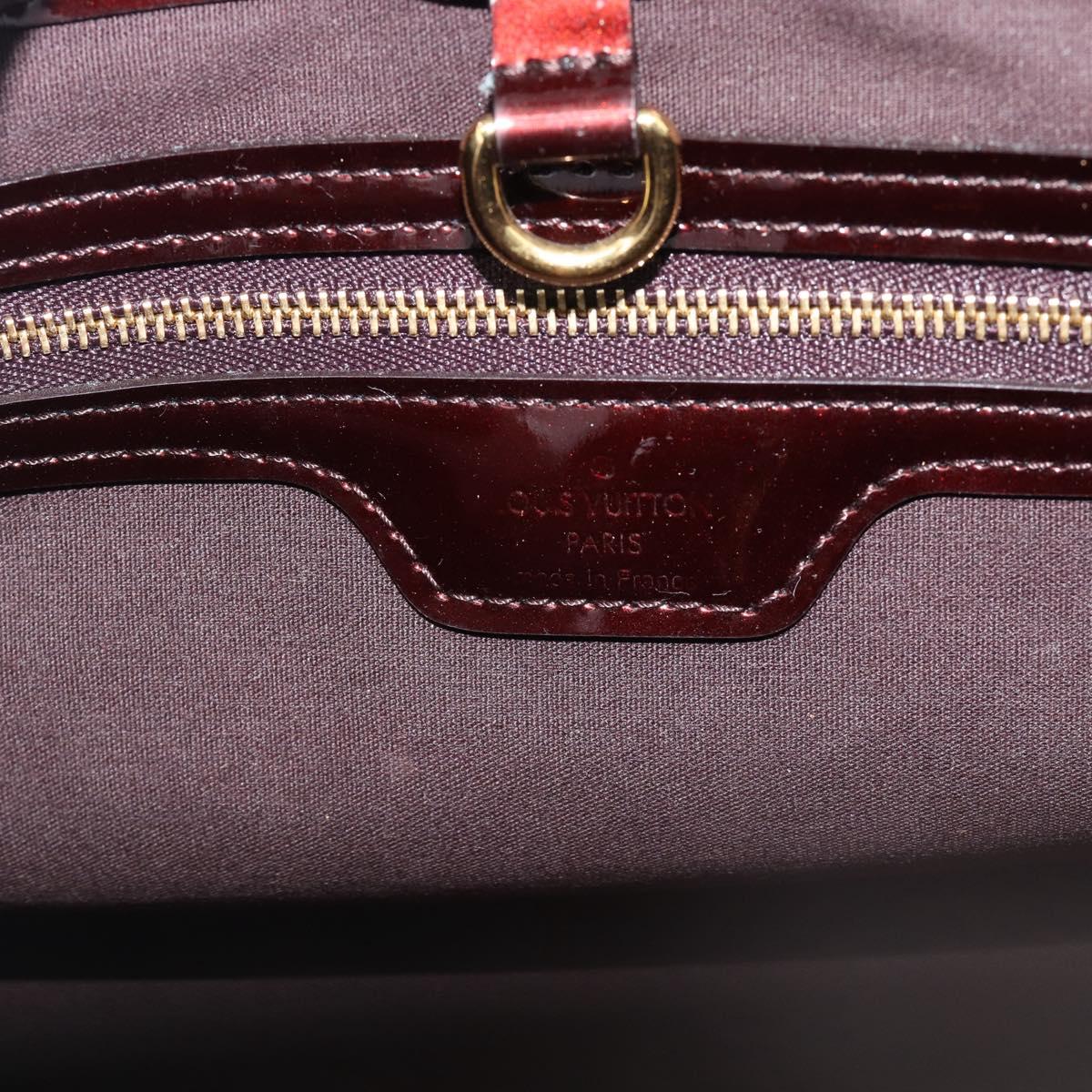 LOUIS VUITTON Monogram Vernis Wilshire PM Hand Bag Amarante M93641 Auth 192925