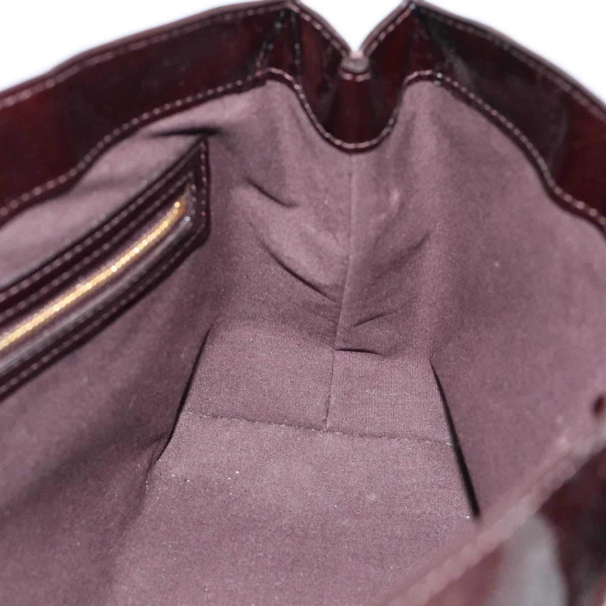 LOUIS VUITTON Monogram Vernis Wilshire PM Hand Bag Amarante M93641 Auth 192925