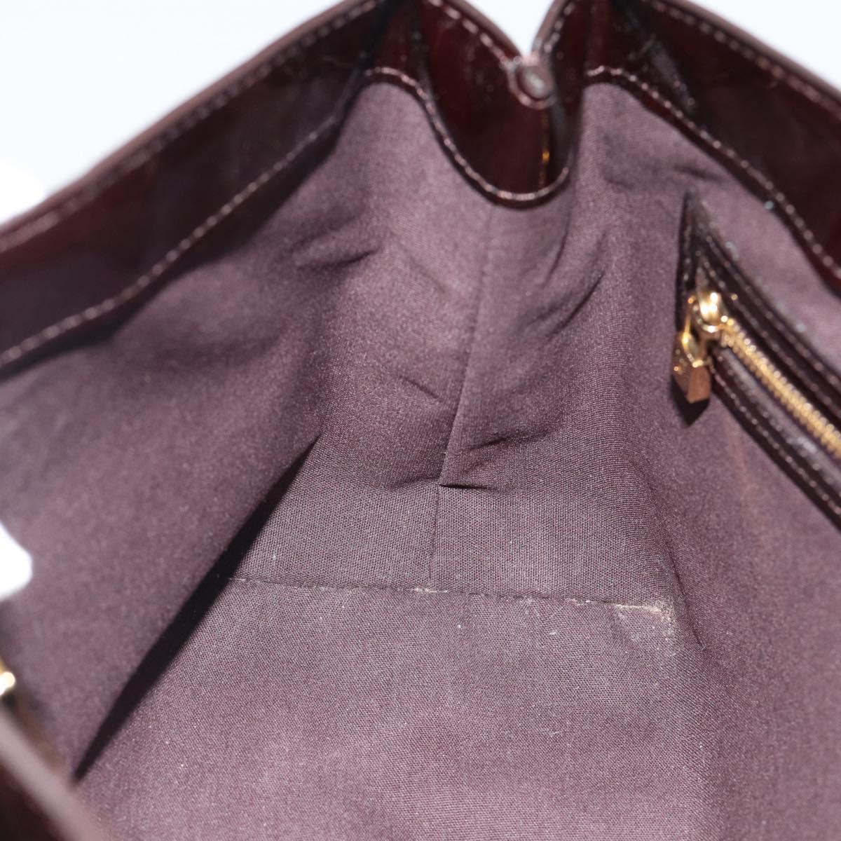 LOUIS VUITTON Monogram Vernis Wilshire PM Hand Bag Amarante M93641 Auth 192925