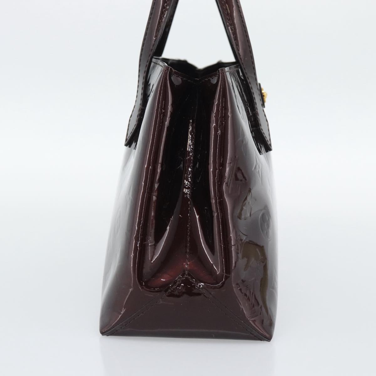 LOUIS VUITTON Monogram Vernis Wilshire PM Hand Bag Amarante M93641 Auth 192925