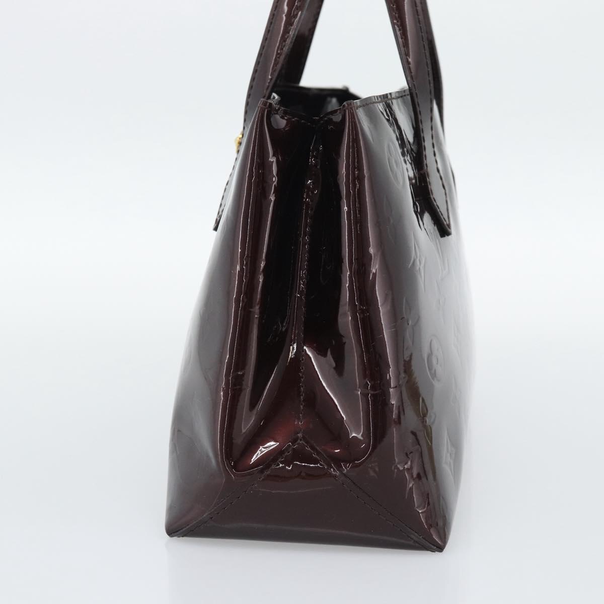 LOUIS VUITTON Monogram Vernis Wilshire PM Hand Bag Amarante M93641 Auth 192925