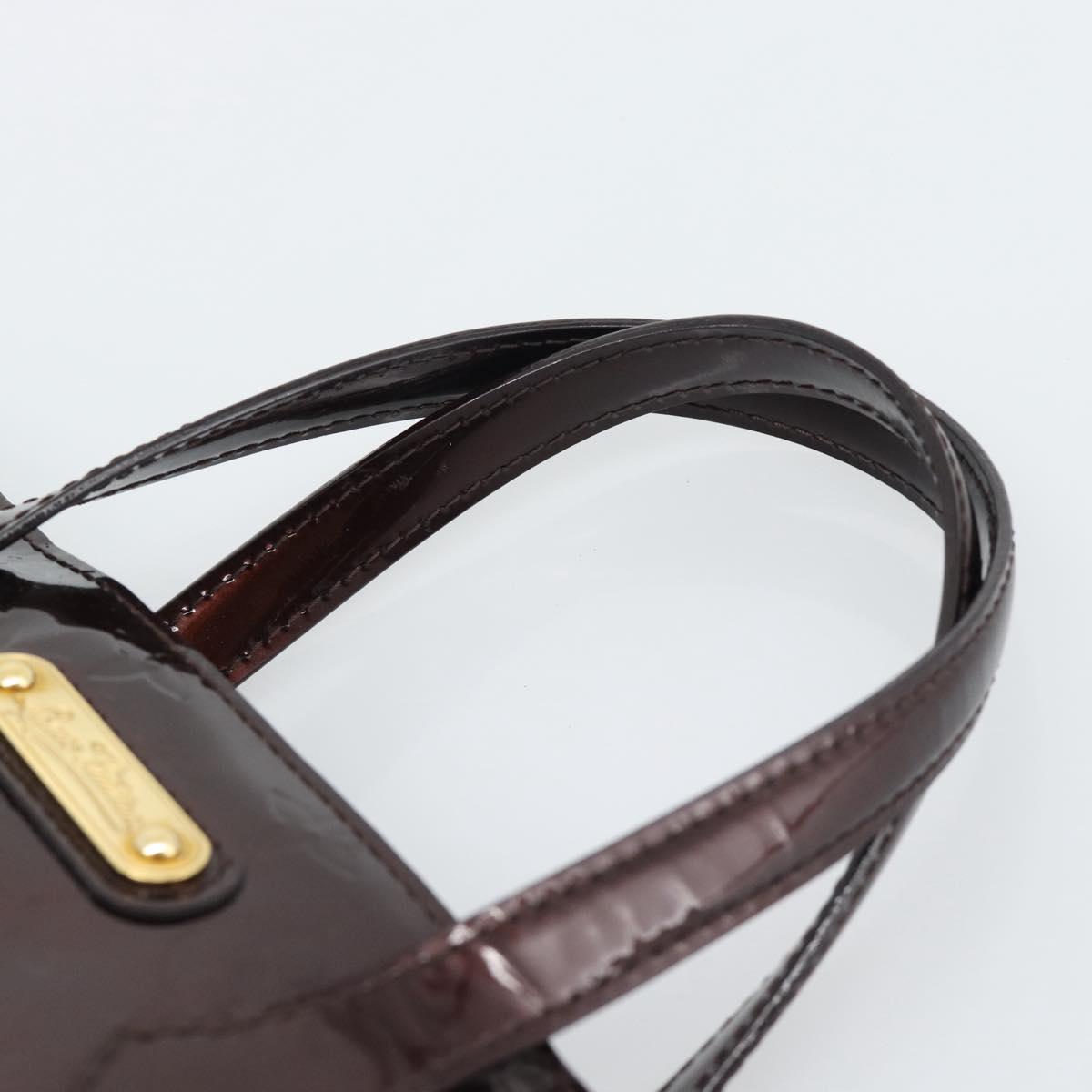 LOUIS VUITTON Monogram Vernis Wilshire PM Hand Bag Amarante M93641 Auth 192925