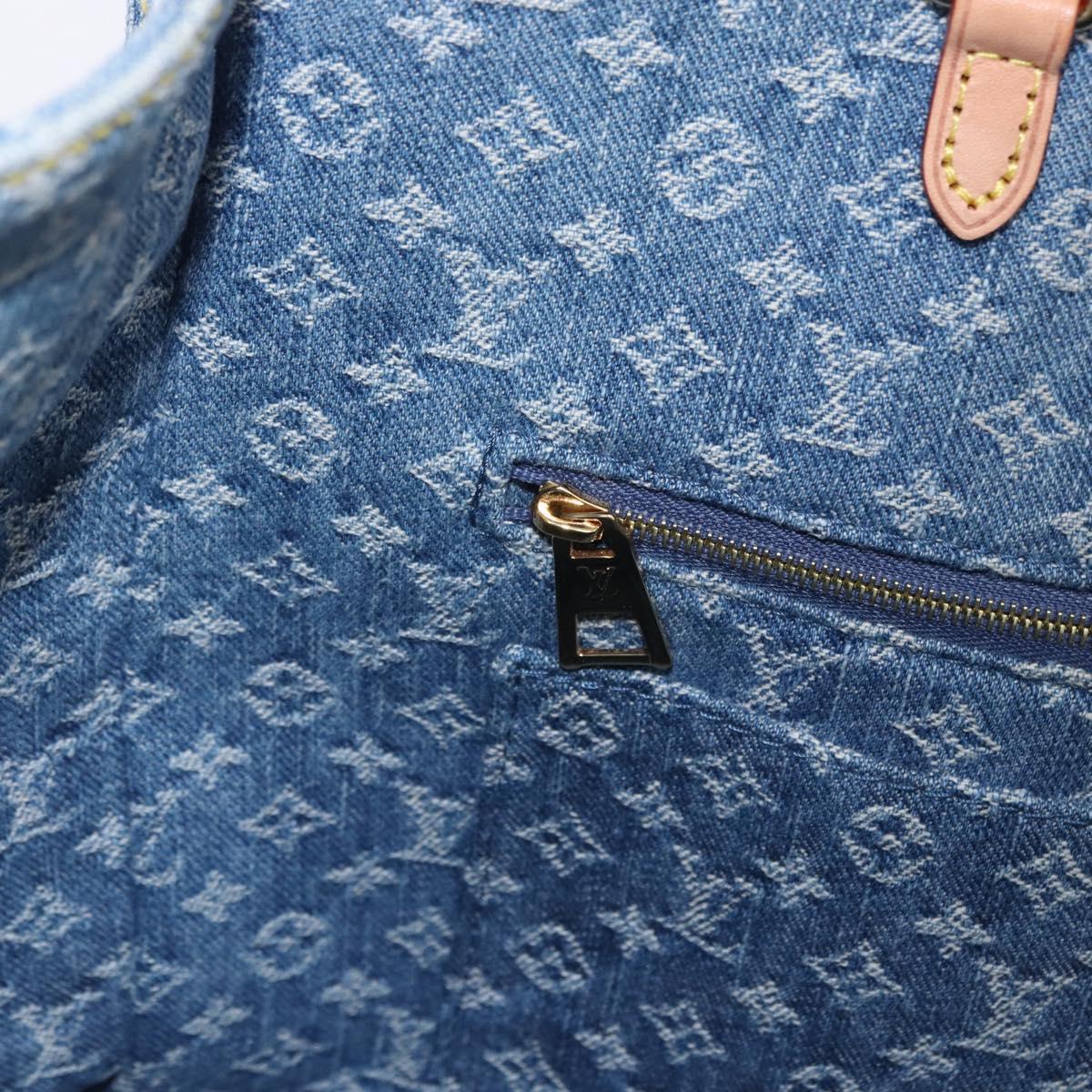 LOUIS VUITTON Monogram Denim On The Go MM Hand Bag Blue M46871 LV Auth 192928SAM