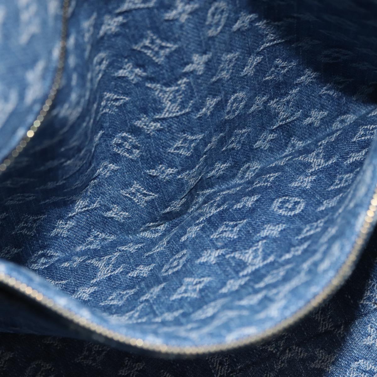 LOUIS VUITTON Monogram Denim On The Go MM Hand Bag Blue M46871 LV Auth 192928SAM