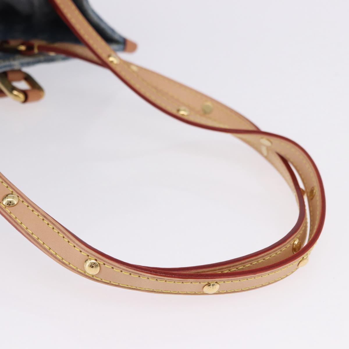 LOUIS VUITTON Monogram Denim On The Go MM Hand Bag Blue M46871 LV Auth 192928SAM
