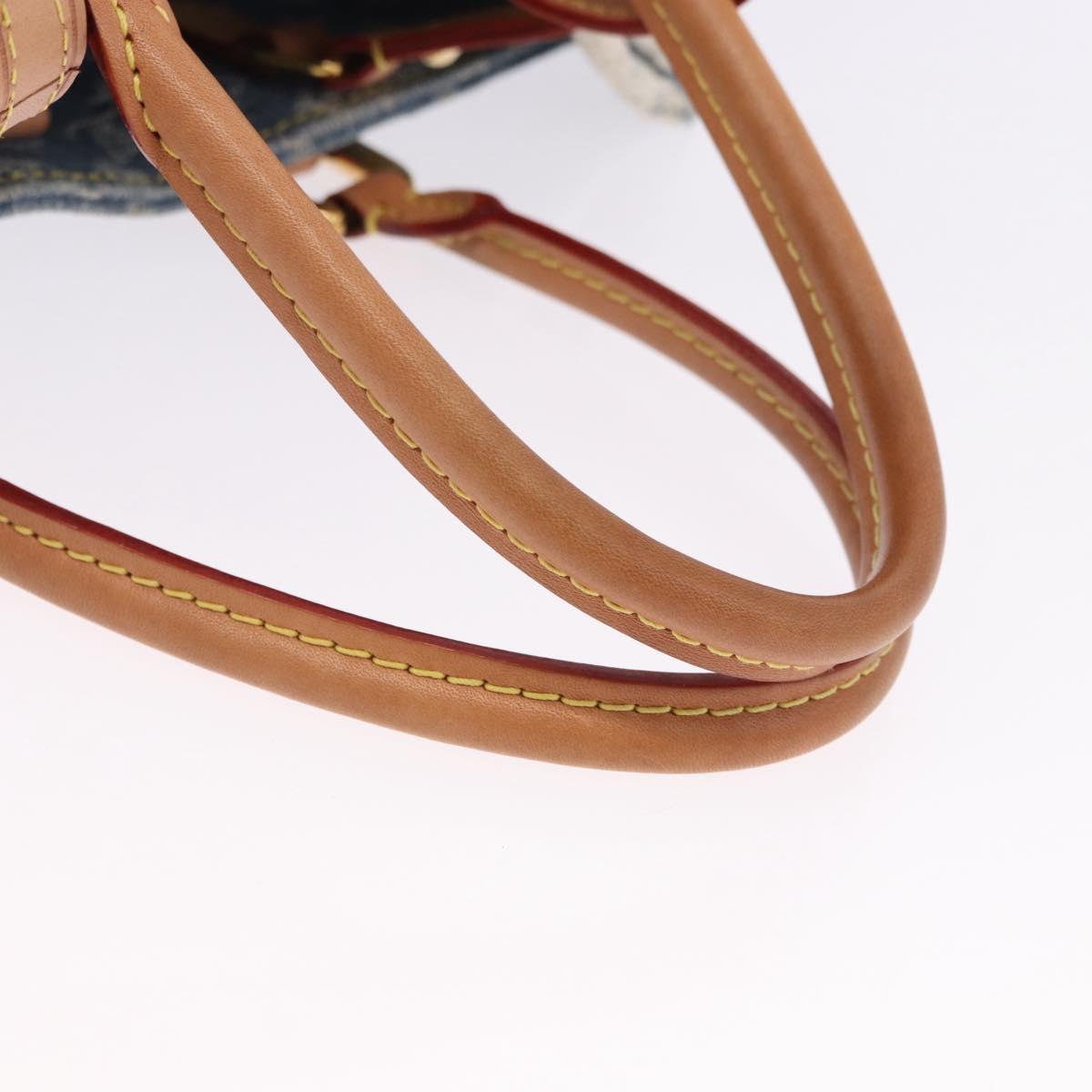 LOUIS VUITTON Monogram Denim On The Go MM Hand Bag Blue M46871 LV Auth 192928SAM