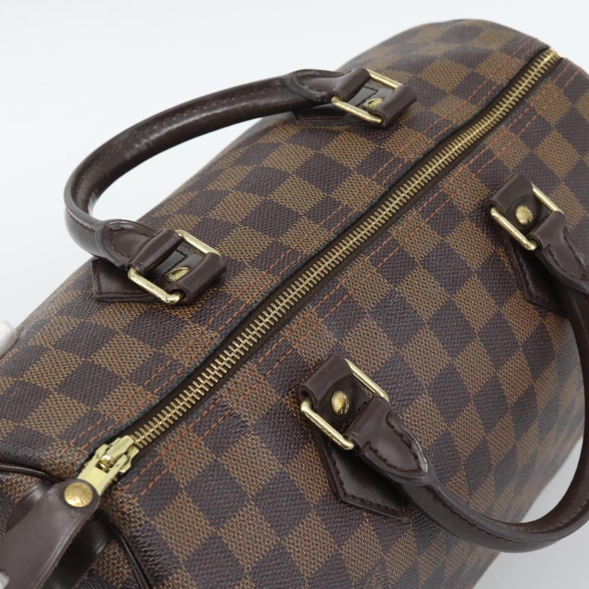 LOUIS VUITTON Damier Ebene Speedy 30 Hand Bag N41364 LV Auth 192930A
