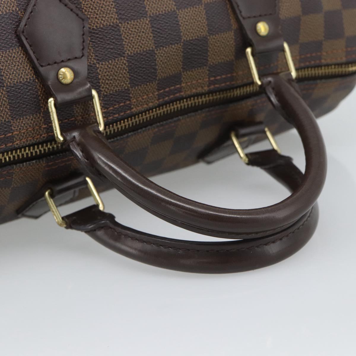 LOUIS VUITTON Damier Ebene Speedy 30 Hand Bag N41364 LV Auth 192930A
