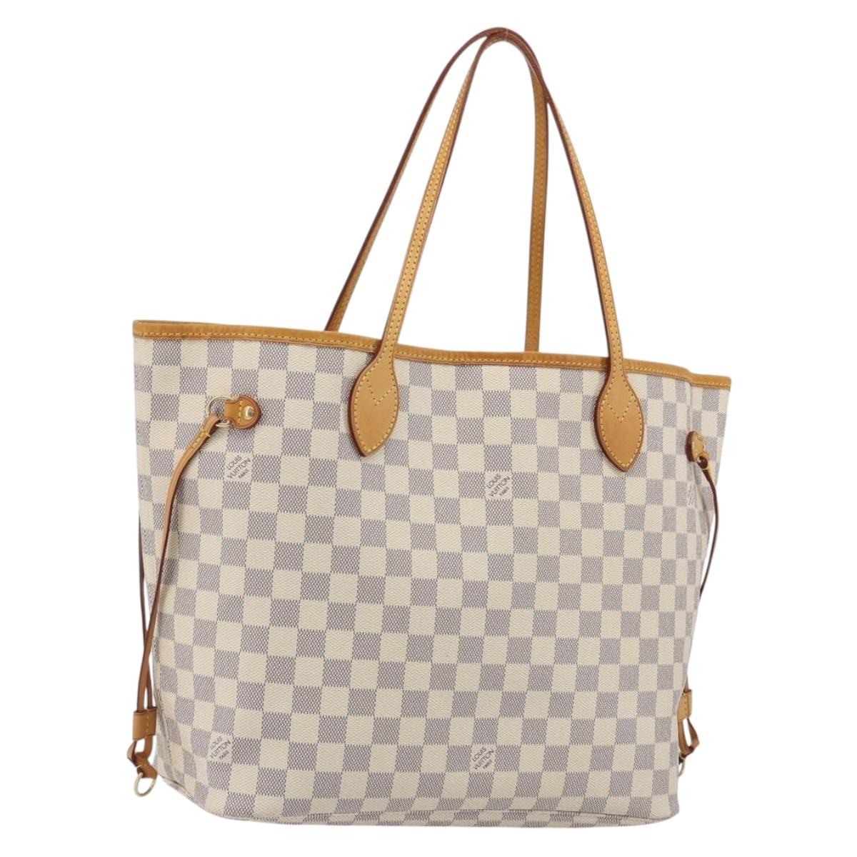 LOUIS VUITTON Damier Azur Neverfull MM Tote Bag N41605 LV Auth 192933