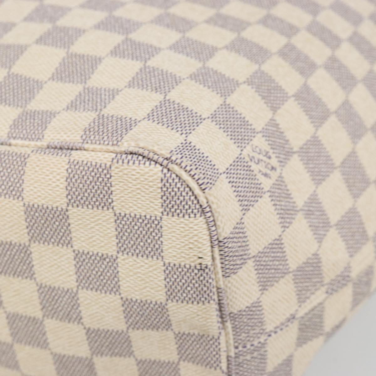 LOUIS VUITTON Damier Azur Neverfull MM Tote Bag N41605 LV Auth 192933