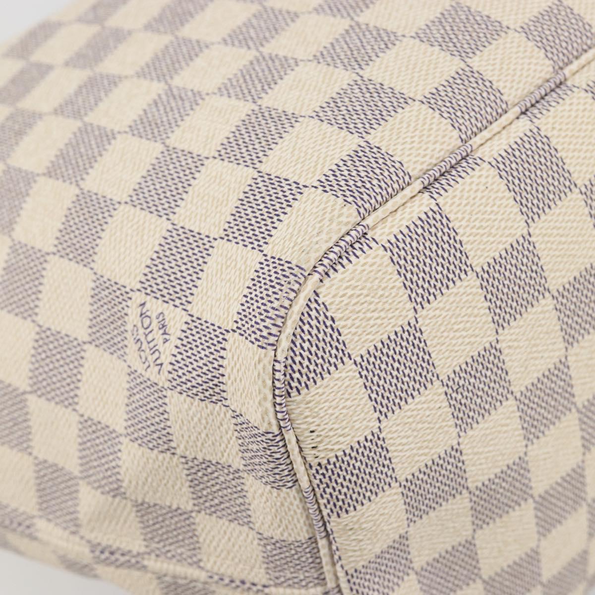 LOUIS VUITTON Damier Azur Neverfull MM Tote Bag N41605 LV Auth 192933
