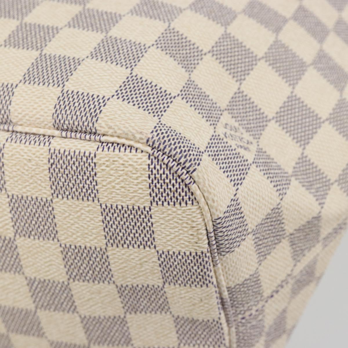 LOUIS VUITTON Damier Azur Neverfull MM Tote Bag N41605 LV Auth 192933
