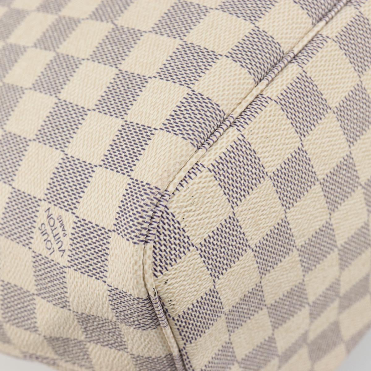 LOUIS VUITTON Damier Azur Neverfull MM Tote Bag N41605 LV Auth 192933