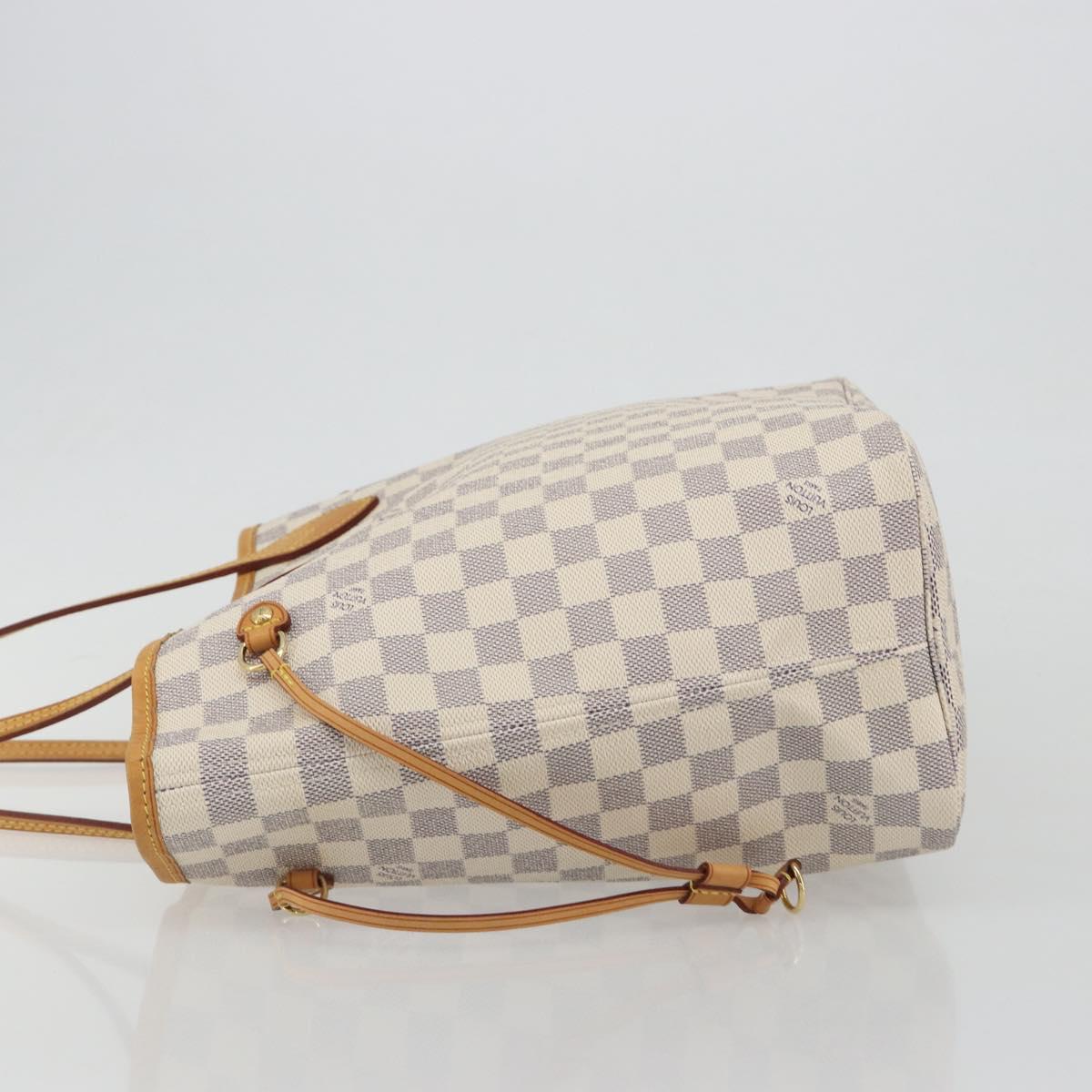 LOUIS VUITTON Damier Azur Neverfull MM Tote Bag N41605 LV Auth 192933