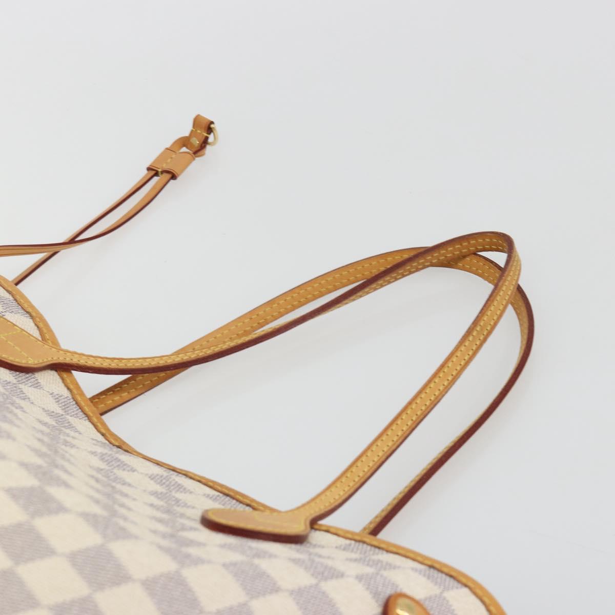 LOUIS VUITTON Damier Azur Neverfull MM Tote Bag N41605 LV Auth 192933