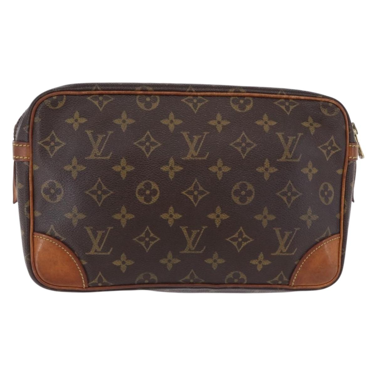 LOUIS VUITTON Monogram Compiegne 28 Clutch Bag M51845 LV Auth 192938