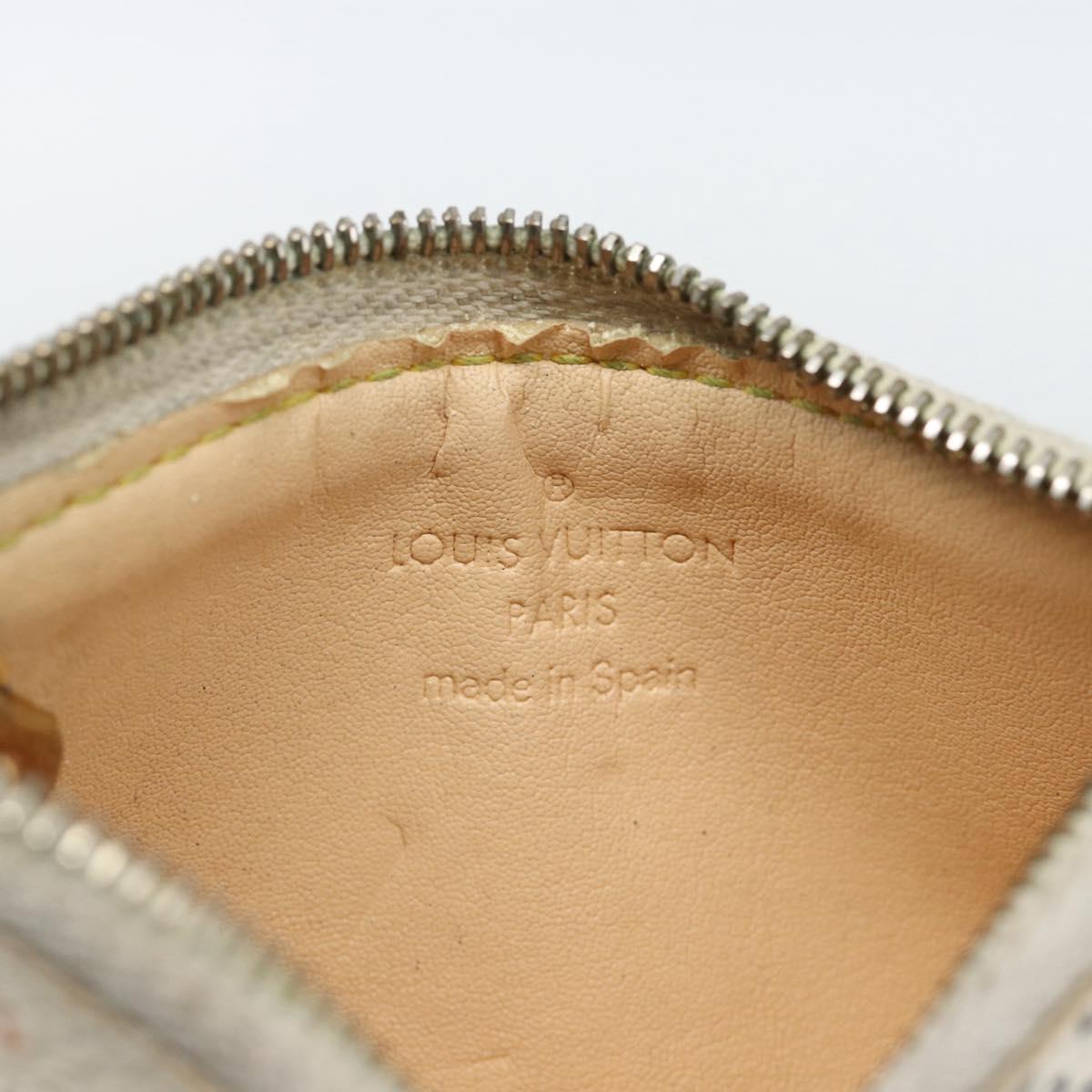 LOUIS VUITTON Monogram Multicolor Pochette Cles White M92655 LV Auth 192941