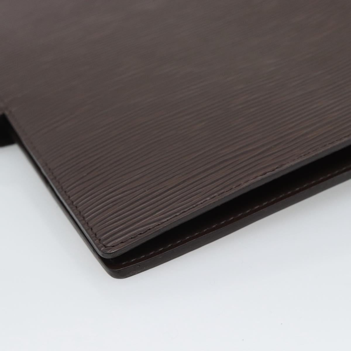LOUIS VUITTON Epi Agenda GM Day Planner Cover Mocha Brown R2006D LV Auth 192942