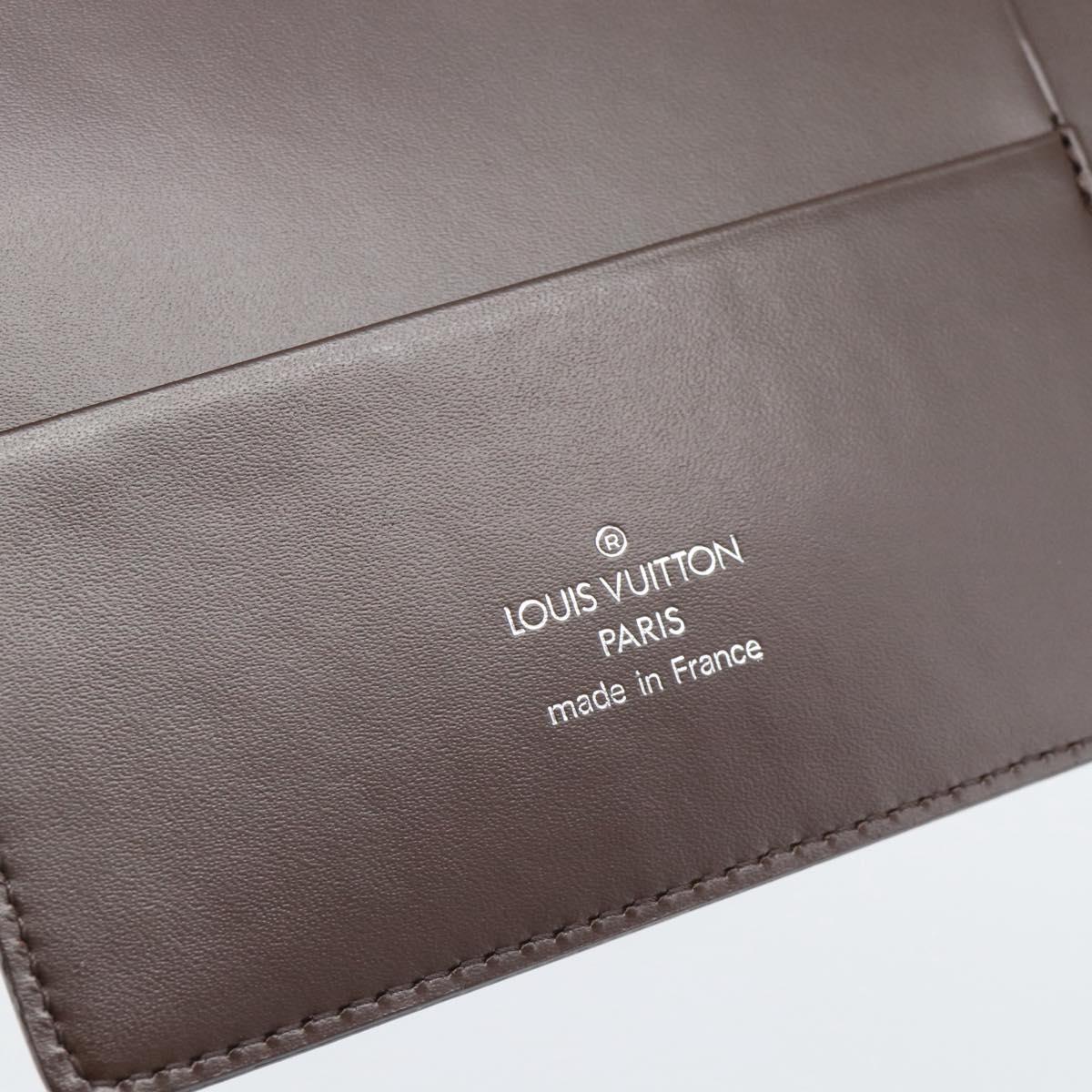 LOUIS VUITTON Epi Agenda GM Day Planner Cover Mocha Brown R2006D LV Auth 192942