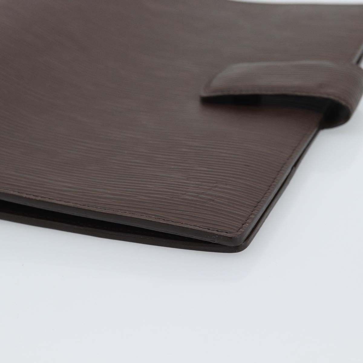 LOUIS VUITTON Epi Agenda GM Day Planner Cover Mocha Brown R2006D LV Auth 192942