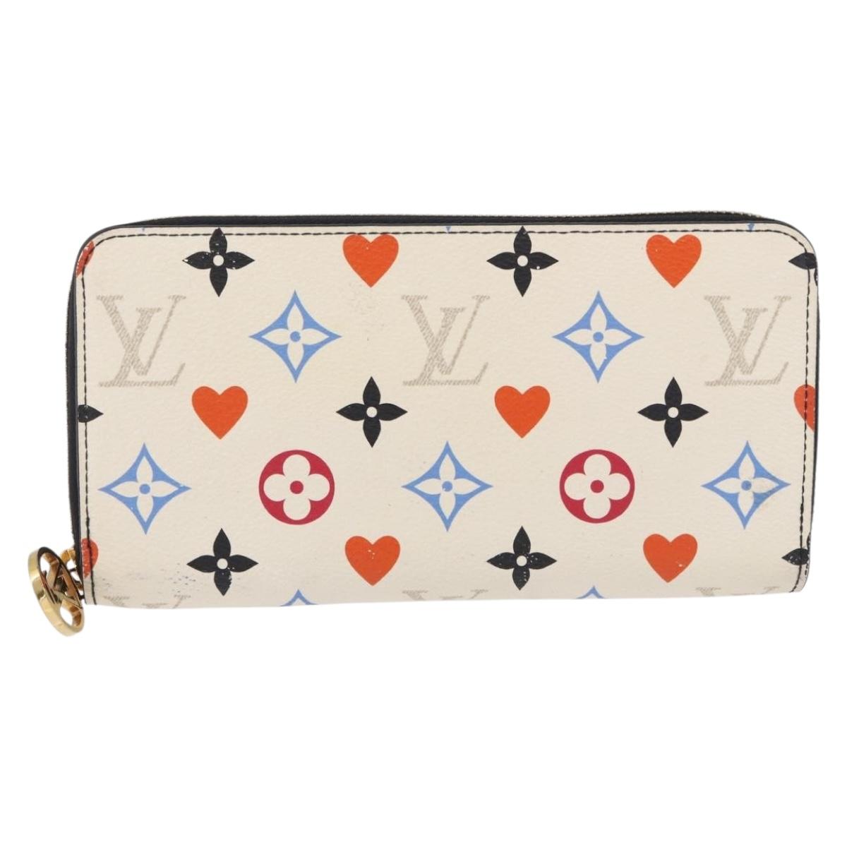 LOUIS VUITTON Monogram Game On Zippy Long Wallet White M57491 LV Auth 192943A