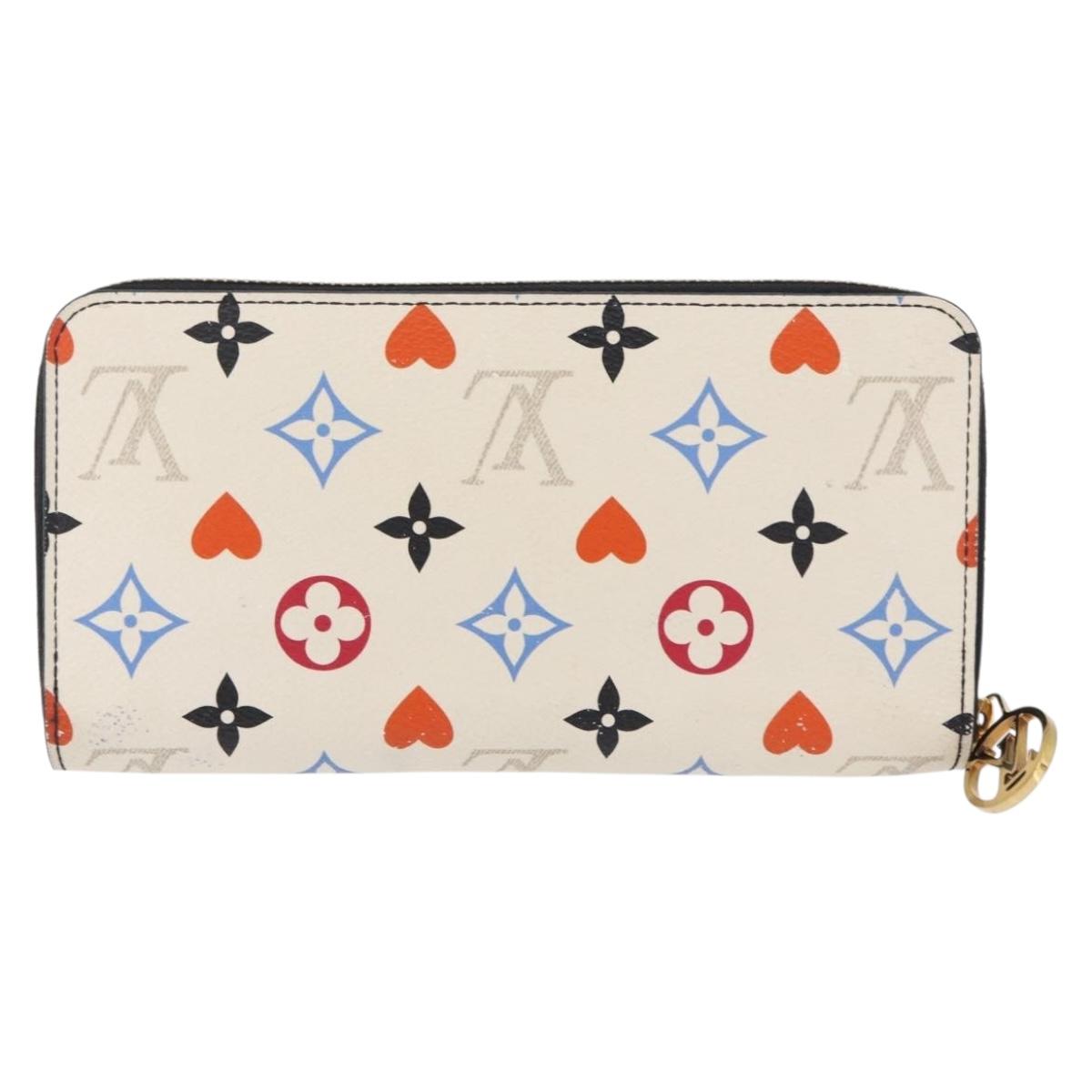 LOUIS VUITTON Monogram Game On Zippy Long Wallet White M57491 LV Auth 192943A