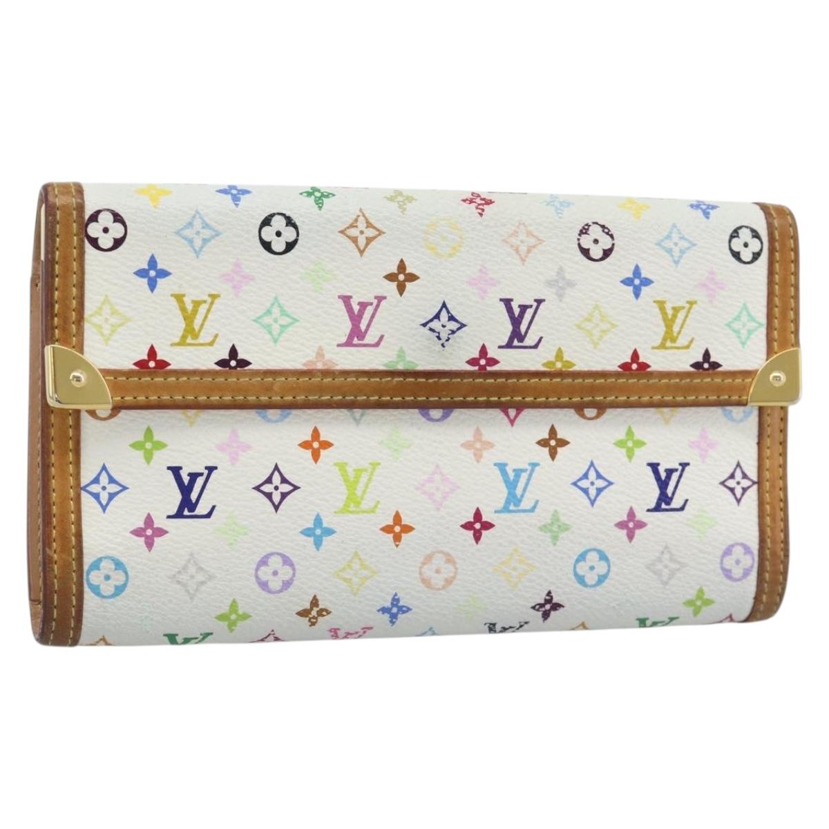 LOUIS VUITTON Monogram Multicolor Porte Tresor International M92659 Auth 192950