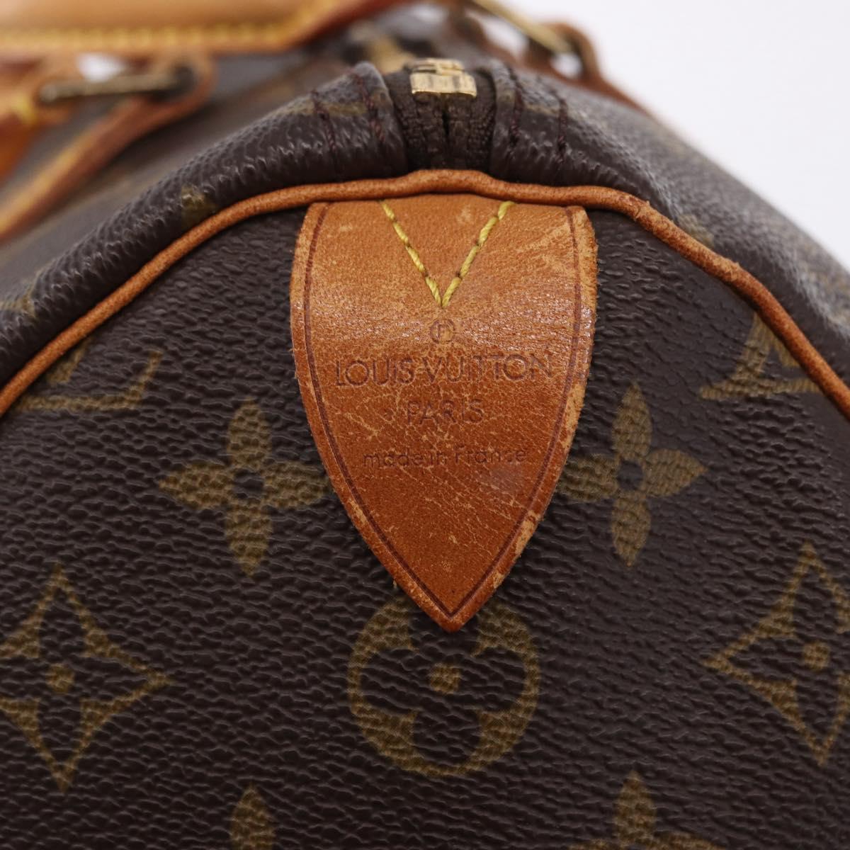 LOUIS VUITTON Monogram Speedy 35 Hand Bag M41524 LV Auth 192974A