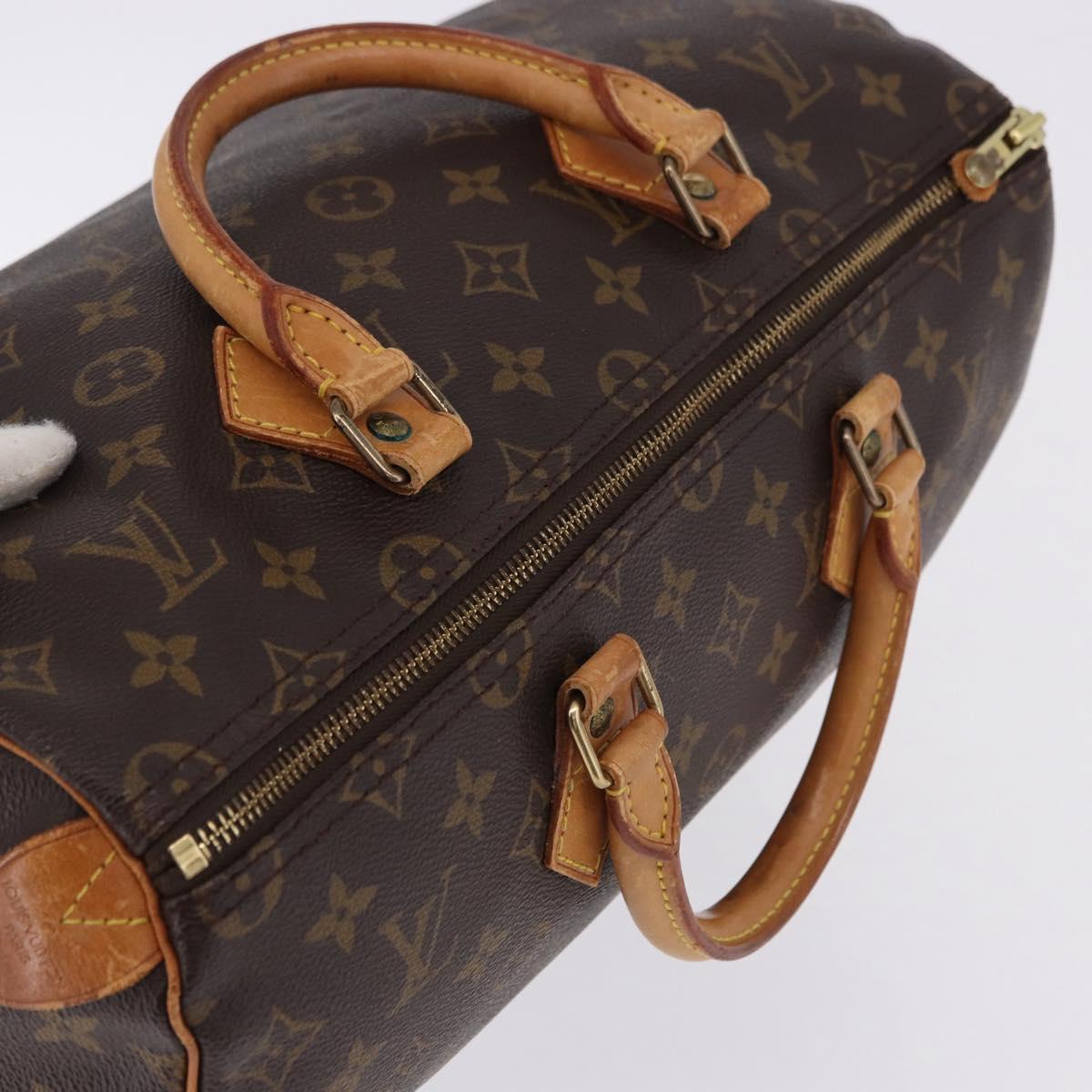 LOUIS VUITTON Monogram Speedy 35 Hand Bag M41524 LV Auth 192974A