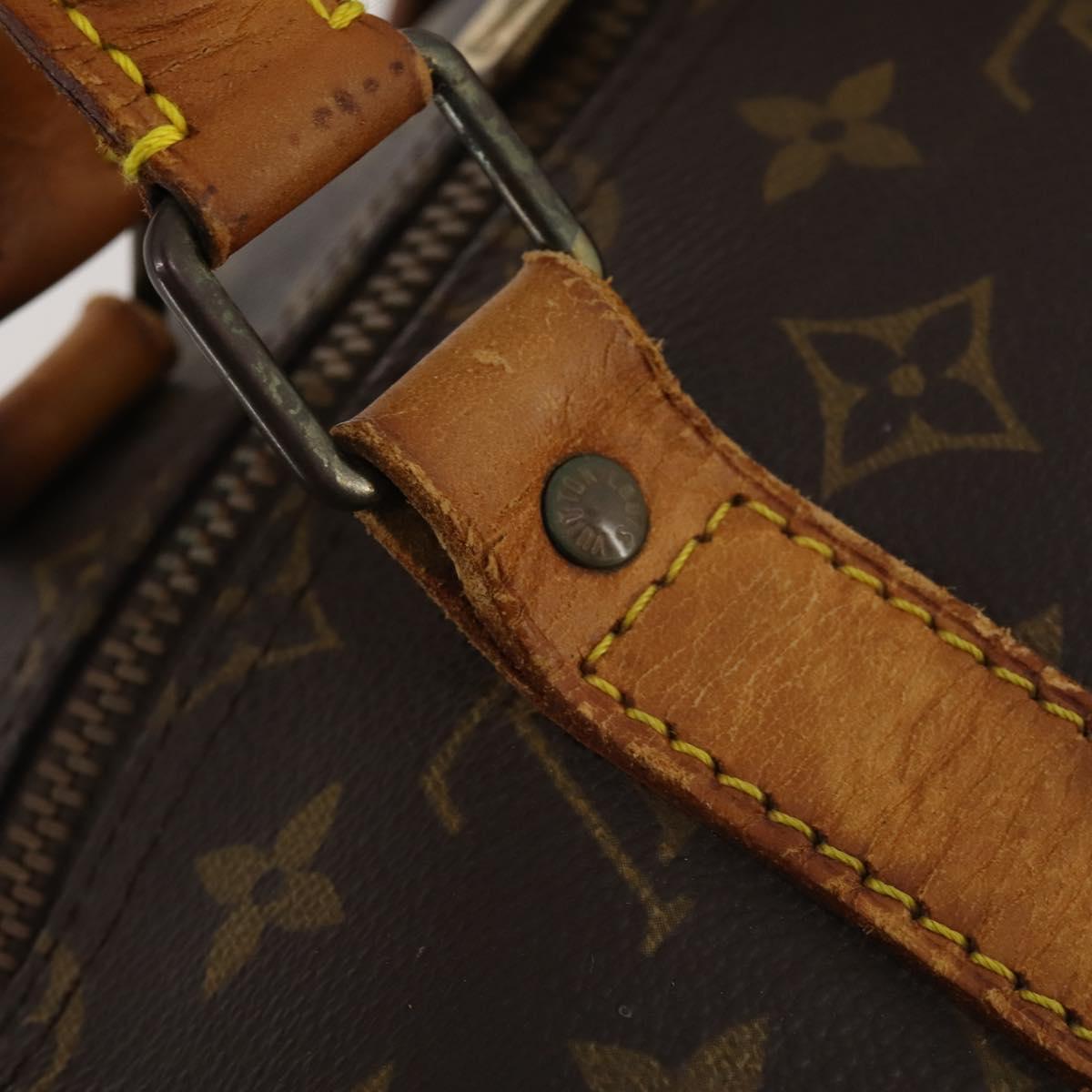 LOUIS VUITTON Monogram Keepall Bandouliere 55 Boston Bag M41414 LV Auth 192976