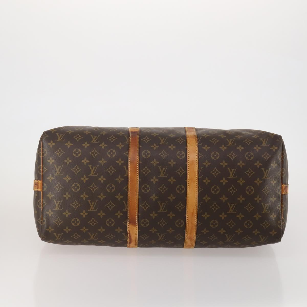 LOUIS VUITTON Monogram Keepall Bandouliere 55 Boston Bag M41414 LV Auth 192981