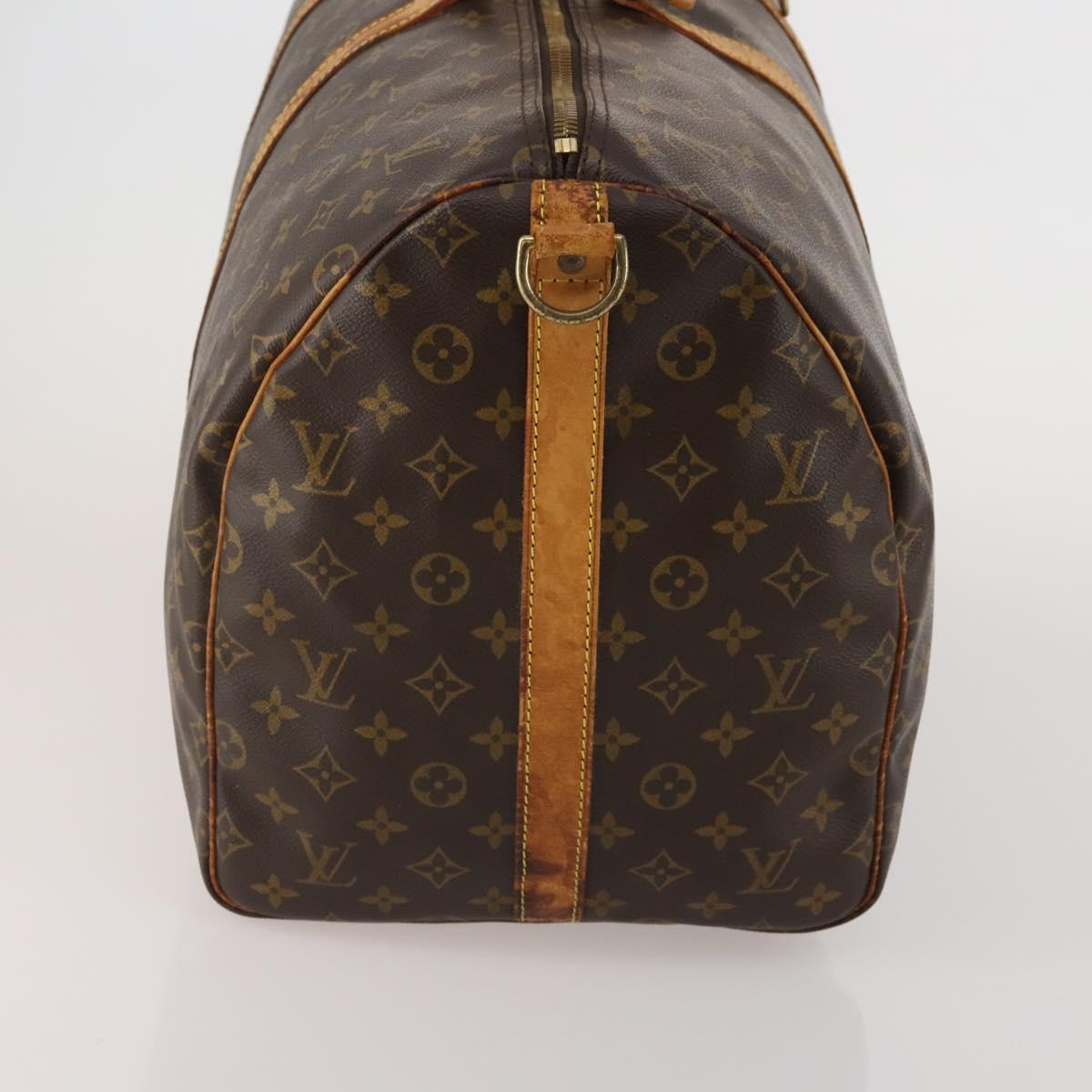 LOUIS VUITTON Monogram Keepall Bandouliere 55 Boston Bag M41414 LV Auth 192981
