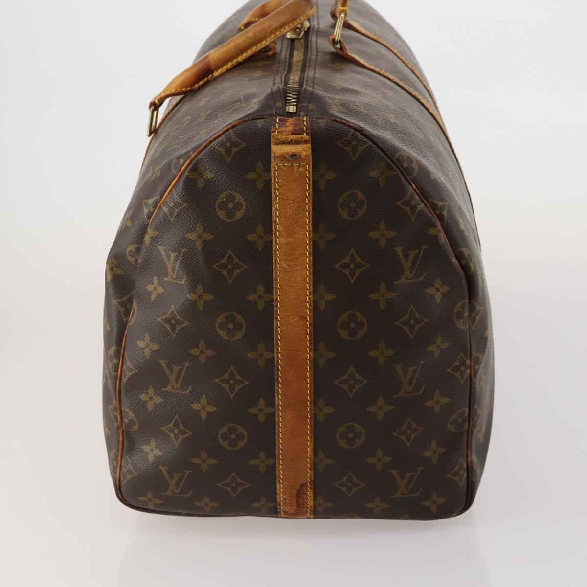 LOUIS VUITTON Monogram Keepall Bandouliere 55 Boston Bag M41414 LV Auth 192981