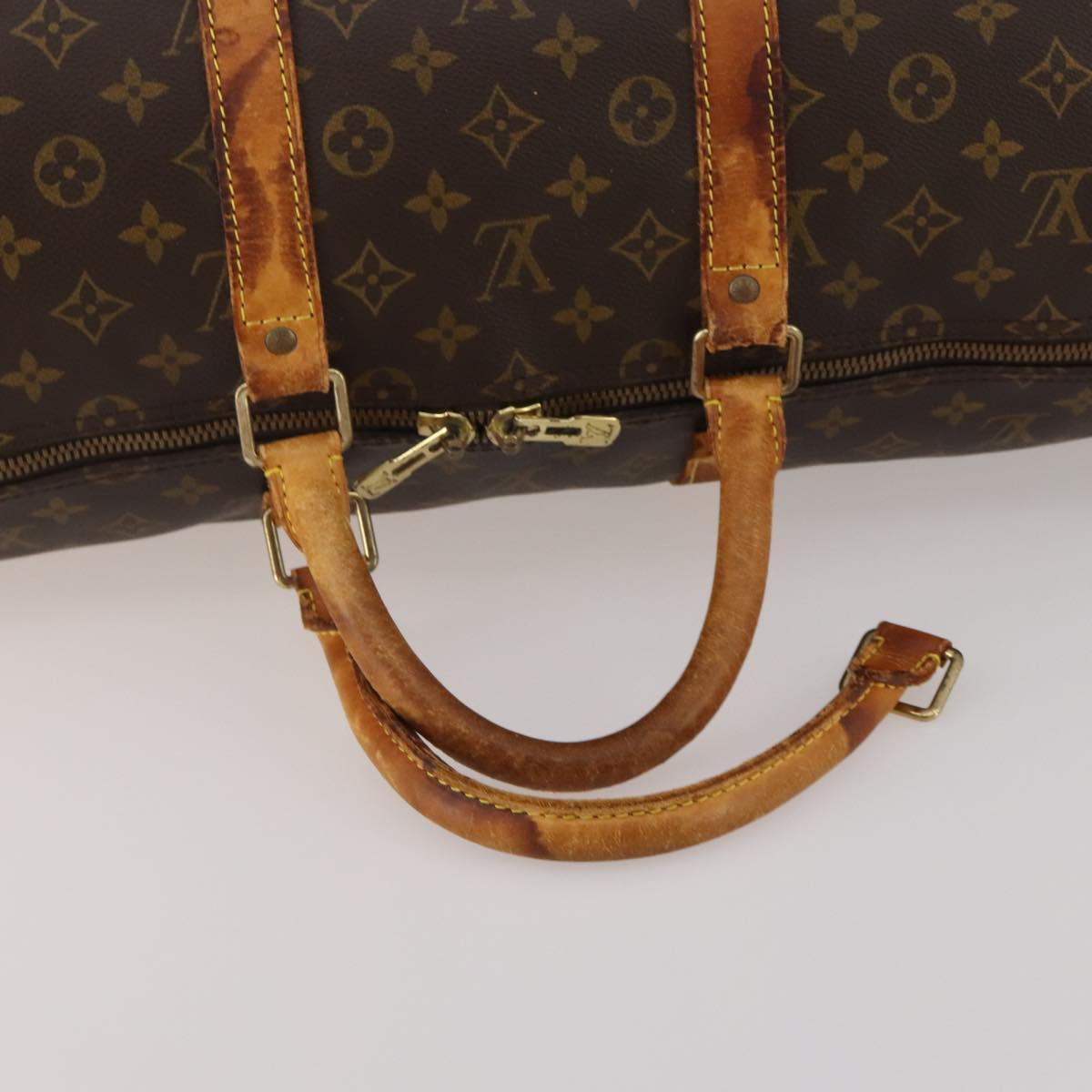 LOUIS VUITTON Monogram Keepall Bandouliere 55 Boston Bag M41414 LV Auth 192981