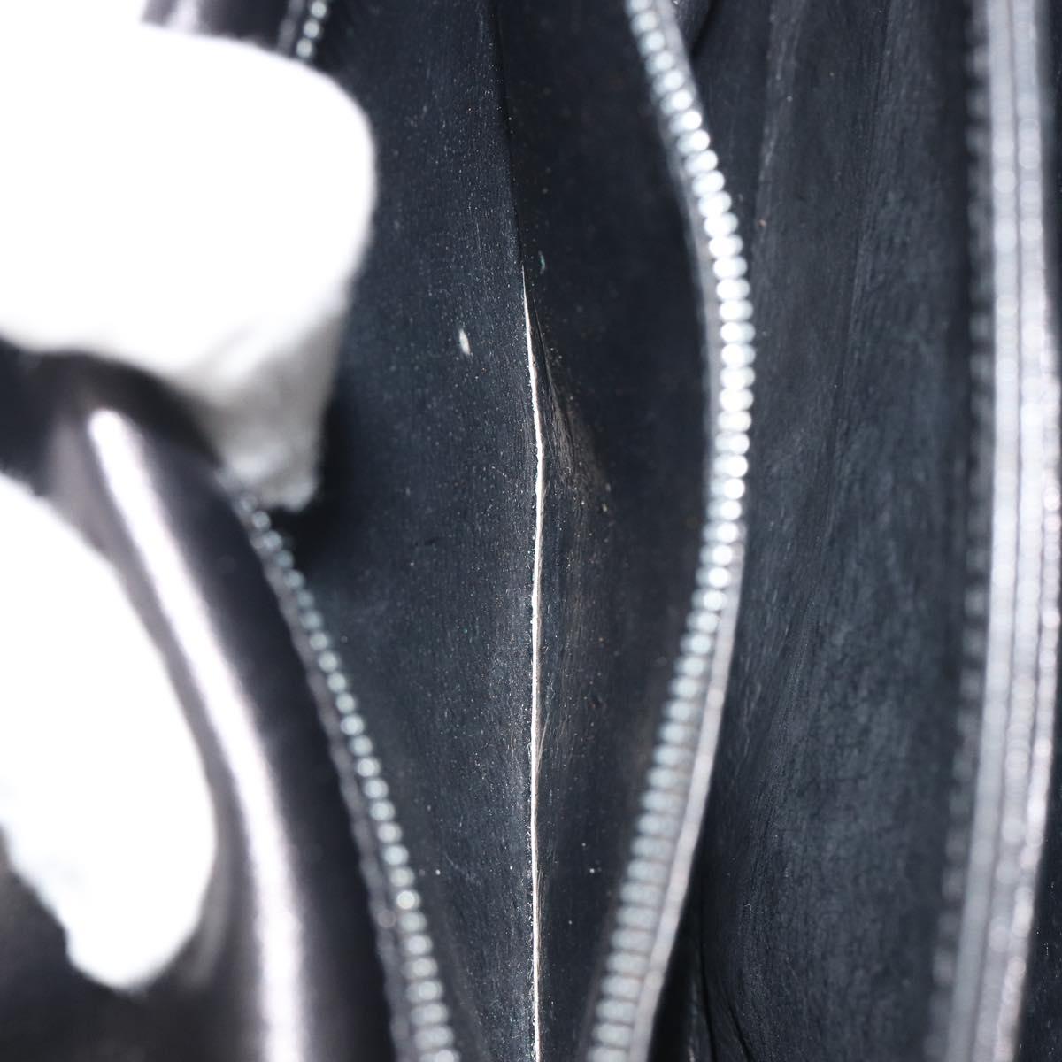 GUCCI Hand Bag Leather Black Gold 319795 Auth 192984A