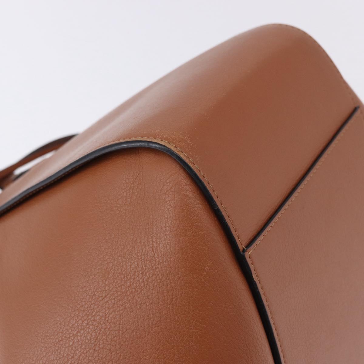 LOEWE Hammock Small Hand Bag Leather 2way Brown Silver Auth 192988A