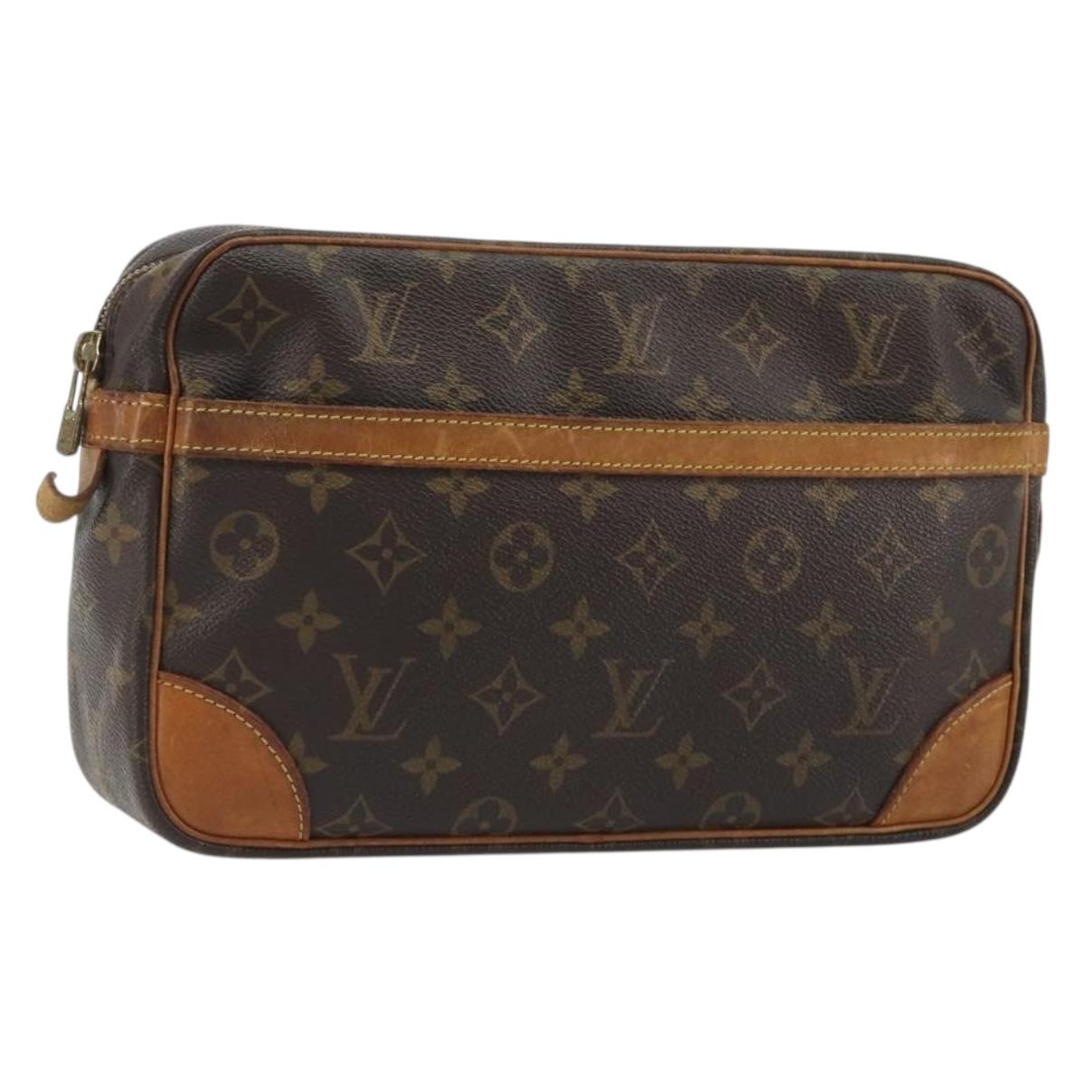 LOUIS VUITTON Monogram Compiegne 28 Clutch Bag M51845 LV Auth 192990
