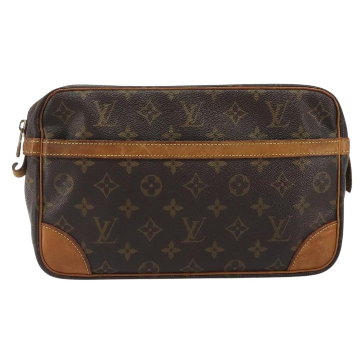 LOUIS VUITTON Monogram Compiegne 28 Clutch Bag M51845 LV Auth 192990