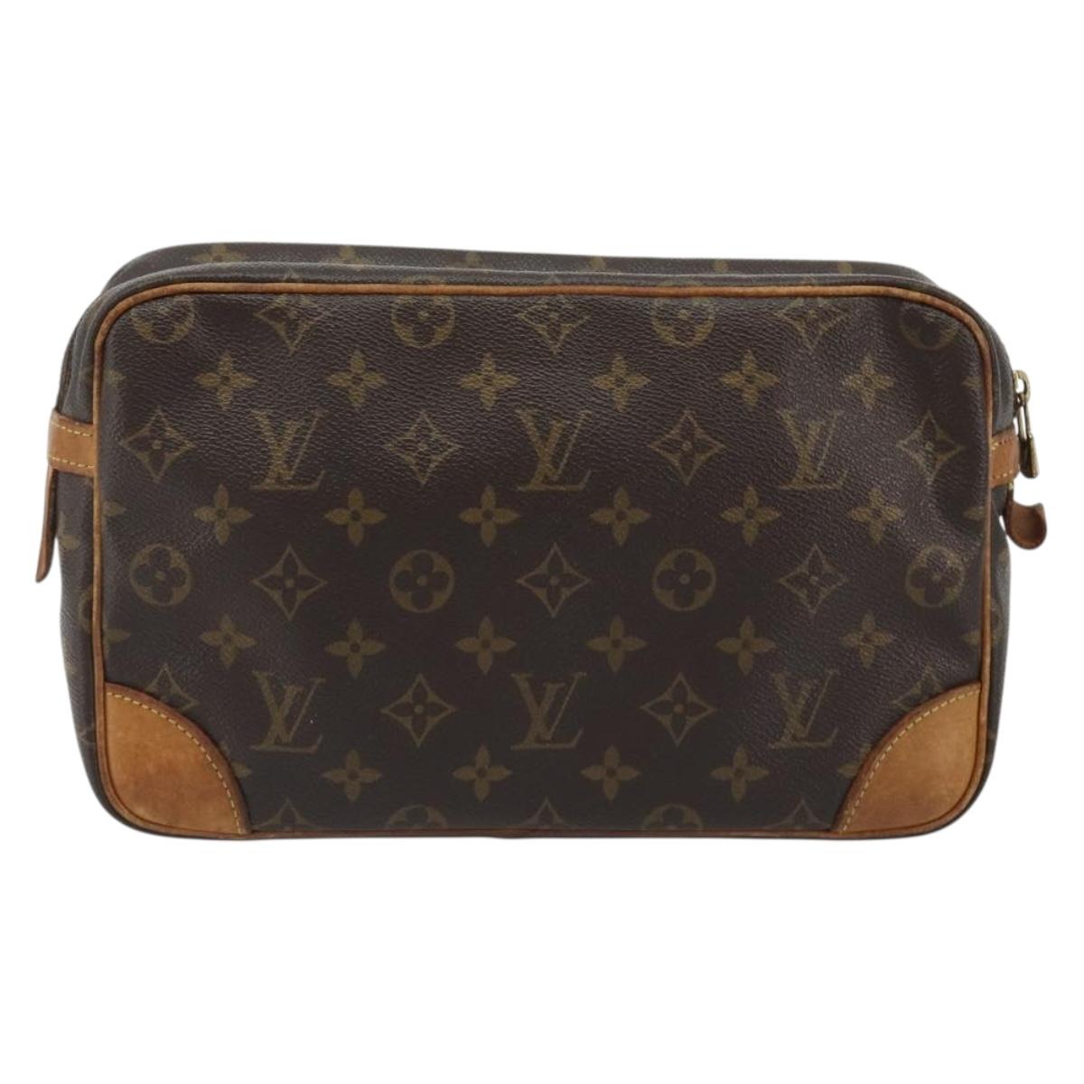 LOUIS VUITTON Monogram Compiegne 28 Clutch Bag M51845 LV Auth 192990