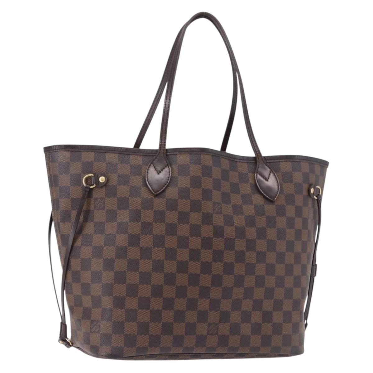 LOUIS VUITTON Damier Ebene Neverfull MM Tote Bag N51105 LV Auth 192997A