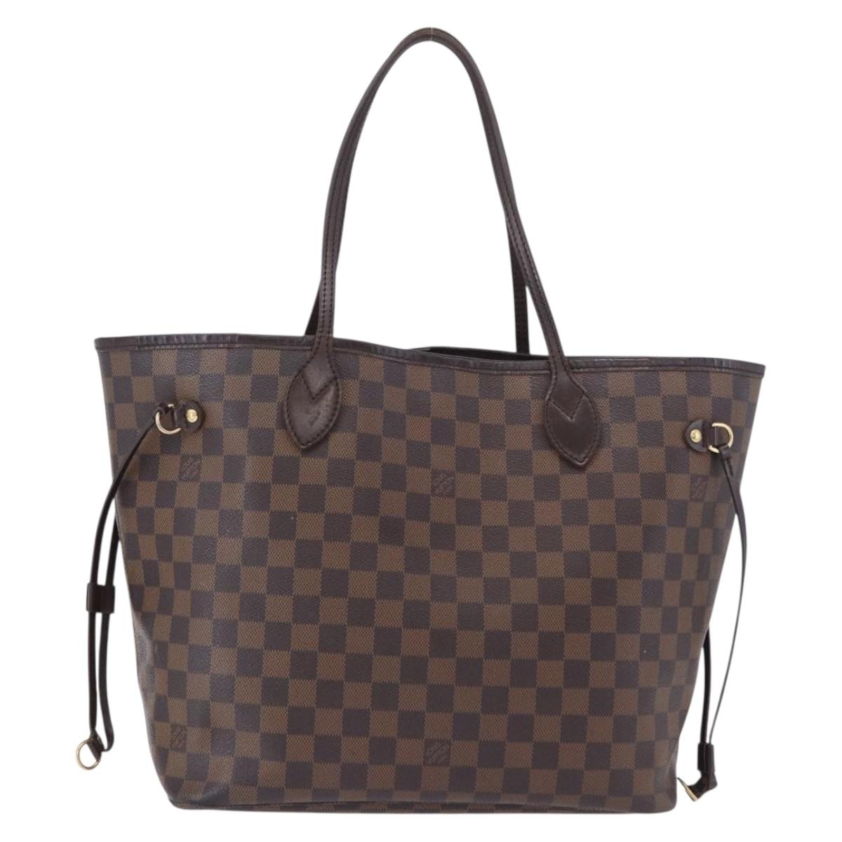 LOUIS VUITTON Damier Ebene Neverfull MM Tote Bag N51105 LV Auth 192997A