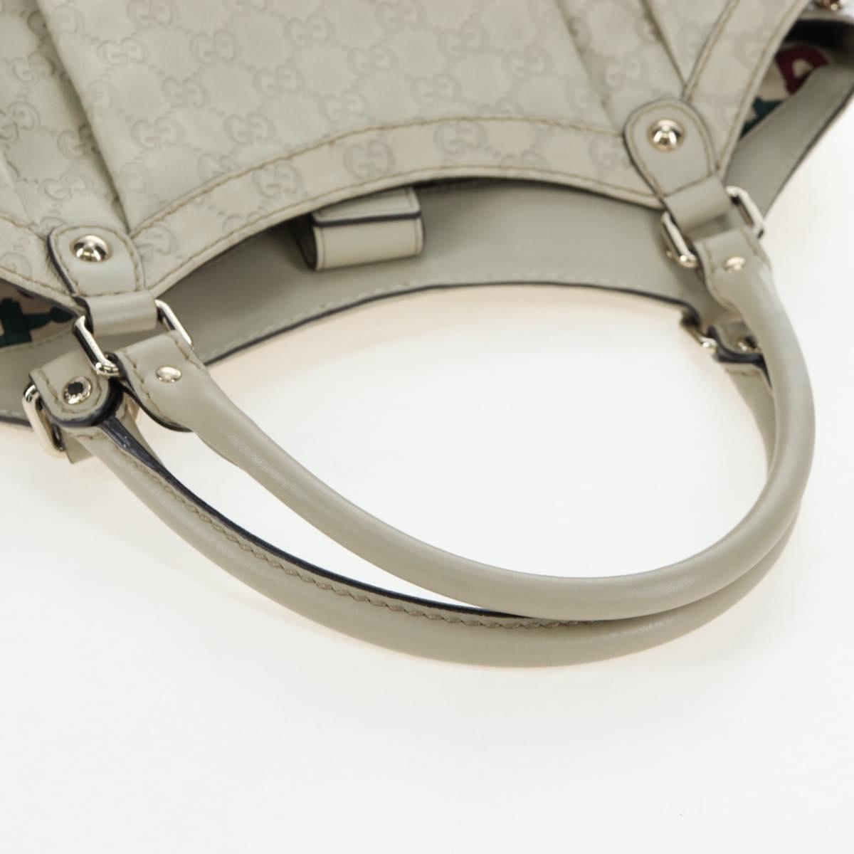 GUCCI GG Canvas Guccissima Sukey Hand Bag Leather Beige Gold 211943 Auth 192998V
