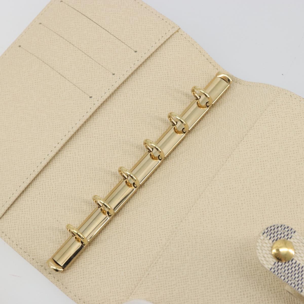 LOUIS VUITTON Damier Azur Agenda PM Day Planner Cover R20706 LV Auth 193001V
